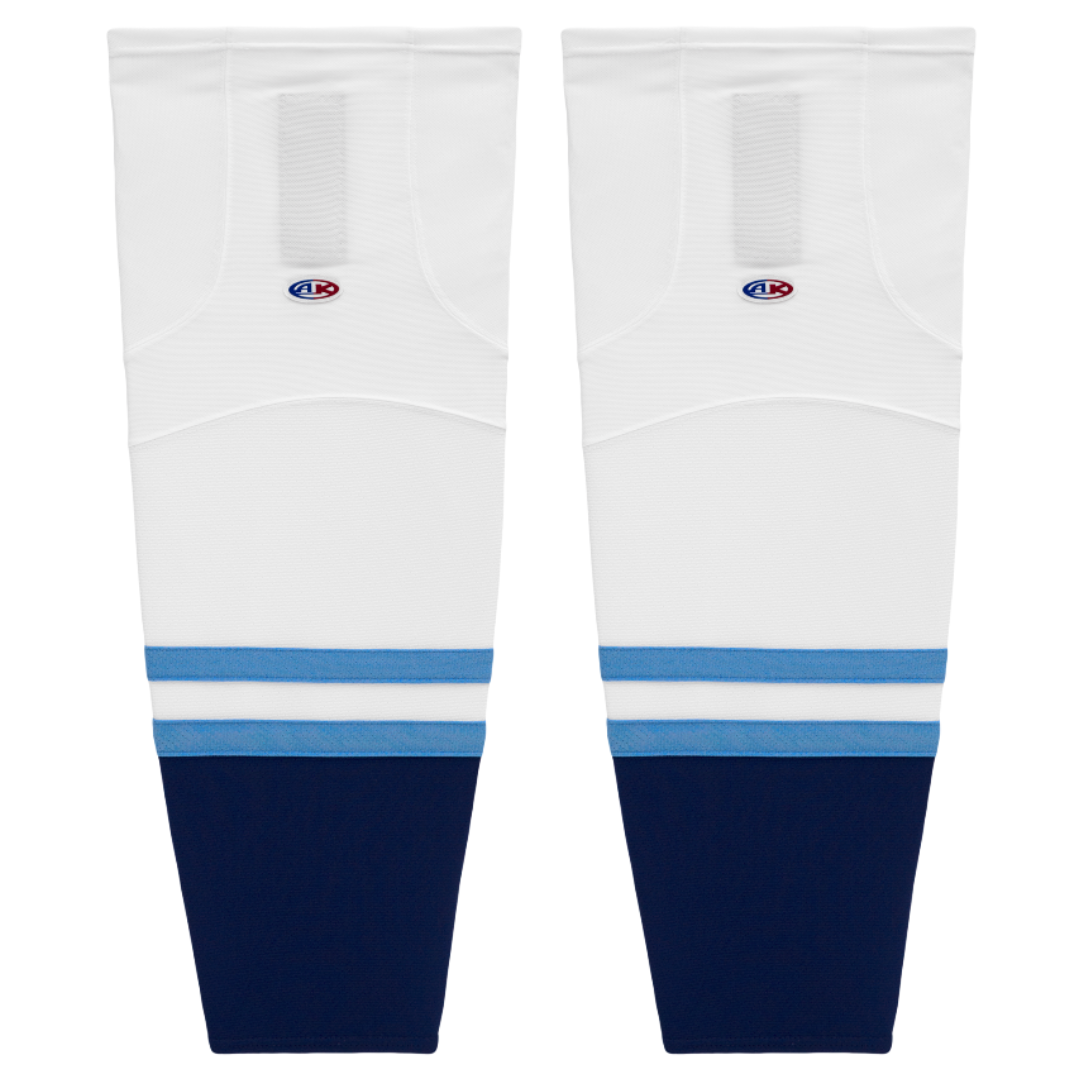 Athletic Knit (AK) HS2100-667 2010 Florida Panthers Third White Mesh Ice Hockey Socks