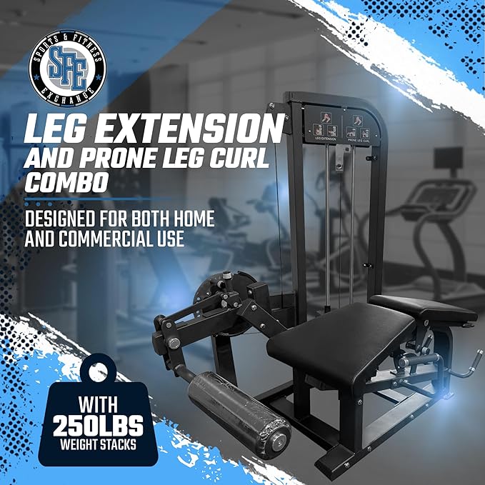 SFE Commercial Leg Extension Prone Leg Curl Combo w/250lb weight stack (New)