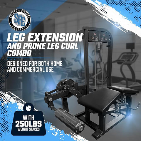 SFE Commercial Leg Extension Prone Leg Curl Combo w/250lb weight stack (New)