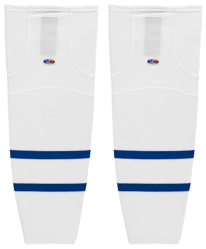 Athletic Knit (AK) HS2100-205 Old Toronto Maple Leafs White Mesh Ice Hockey Socks