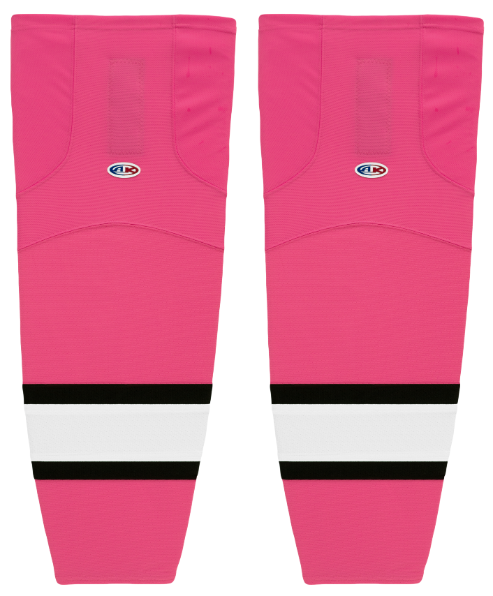 Athletic Knit (AK) HS2100-272 Pink/White/Black Mesh Ice Hockey Socks