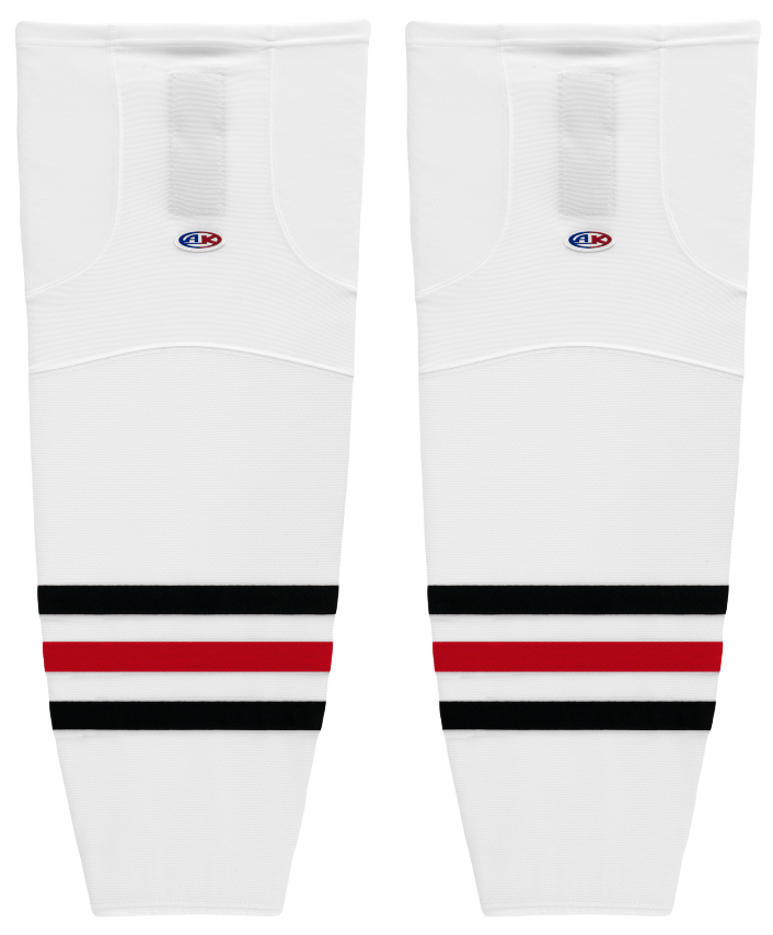 Athletic Knit (AK) HS2100-305 Niagara Falls Thunder White Mesh Ice Hockey Socks