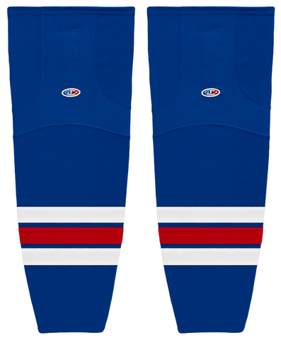 Athletic Knit (AK) HS2100-312 Kitchener Rangers Royal Blue Mesh Ice Hockey Socks