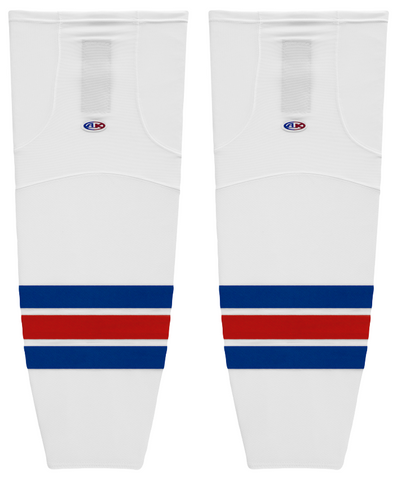 Athletic Knit (AK) HS2100-313 New York Rangers White Mesh Ice Hockey Socks