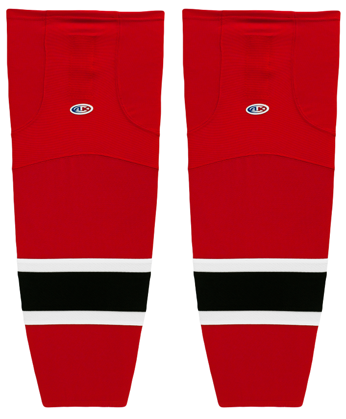 Athletic Knit (AK) HS2100-366 1976-78 Cleveland Barons Red Mesh Ice Hockey Socks