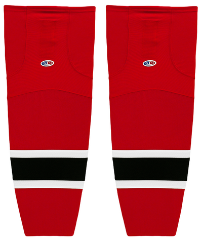 Athletic Knit (AK) HS2100-366 1976-78 Cleveland Barons Red Mesh Ice Hockey Socks