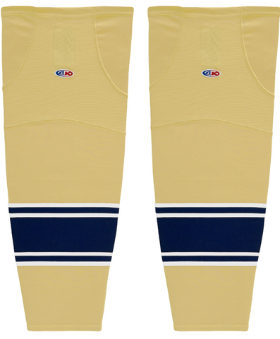 Athletic Knit (AK) HS2100-522 University of Notre Dame Fighting Irish Vegas Gold Mesh Ice Hockey Socks