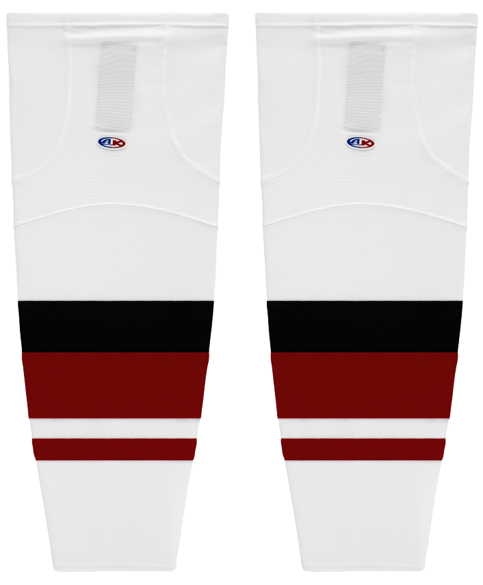 Athletic Knit (AK) HS2100-583 2015 Arizona Coyotes White Mesh Ice Hockey Socks