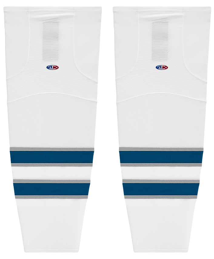 Athletic Knit (AK) HS2100-596 Manitoba Moose White Mesh Ice Hockey Socks