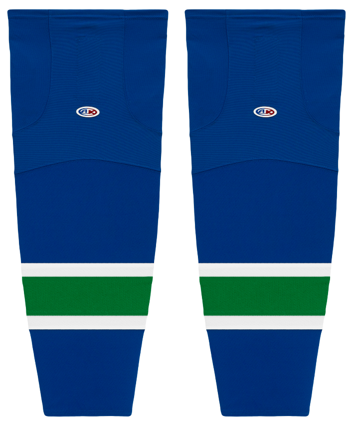 Athletic Knit (AK) HS2100-622 2004 Vancouver Canucks Royal Blue Mesh Ice Hockey Socks