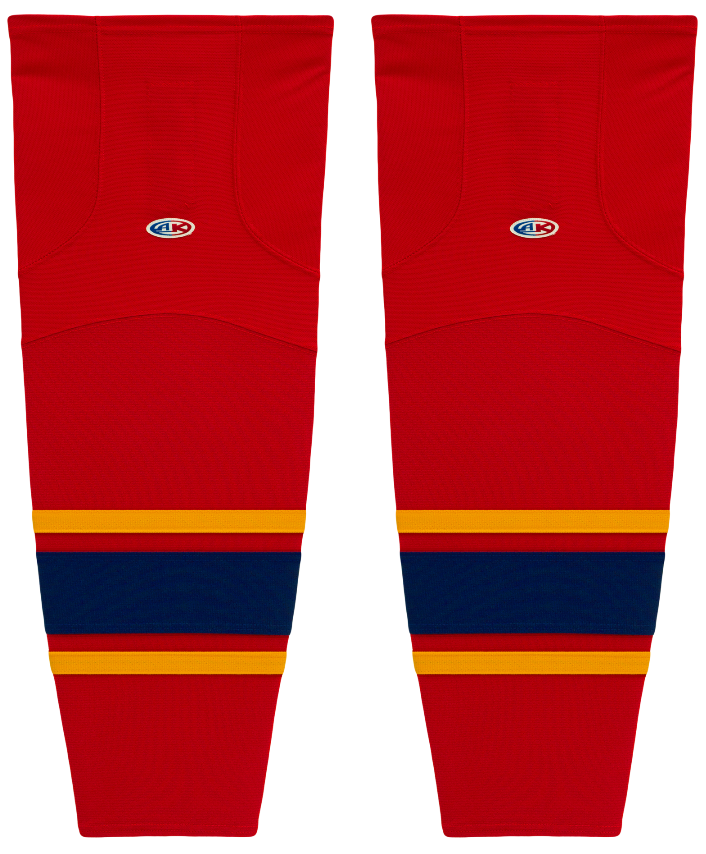 Athletic Knit (AK) HS2100-662 2013 Florida Panthers Red Mesh Ice Hockey Socks