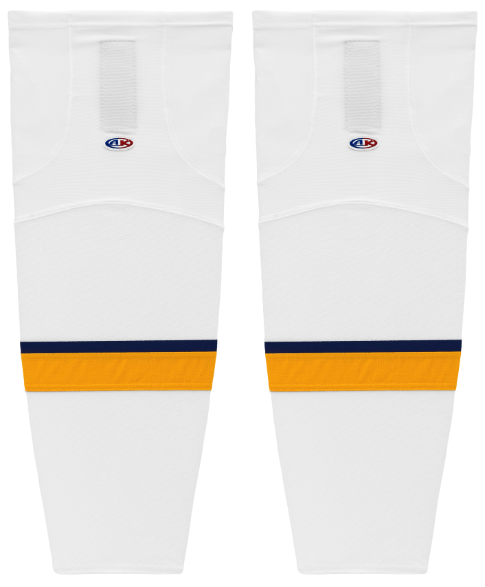 Athletic Knit (AK) HS2100-676 2017 Nashville Predators White Mesh Ice Hockey Socks