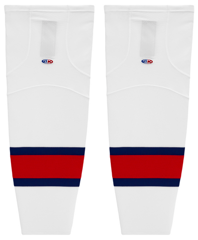 Athletic Knit (AK) HS2100-765 Lethbridge Hurricanes White Mesh Ice Hockey Socks