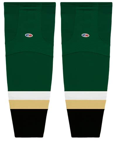 Athletic Knit (AK) HS2100-792 New Texas (Dallas) Stars Dark Green Mesh Ice Hockey Socks