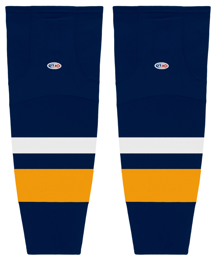 Athletic Knit (AK) HS2100-800 2008 Buffalo Sabres Navy Mesh Ice Hockey Socks