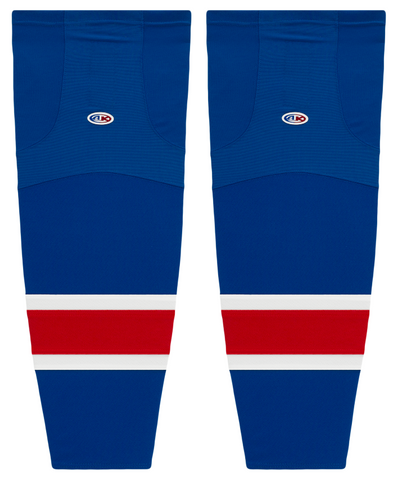 Athletic Knit (AK) HS2100-812 New York Rangers Royal Blue Mesh Ice Hockey Socks