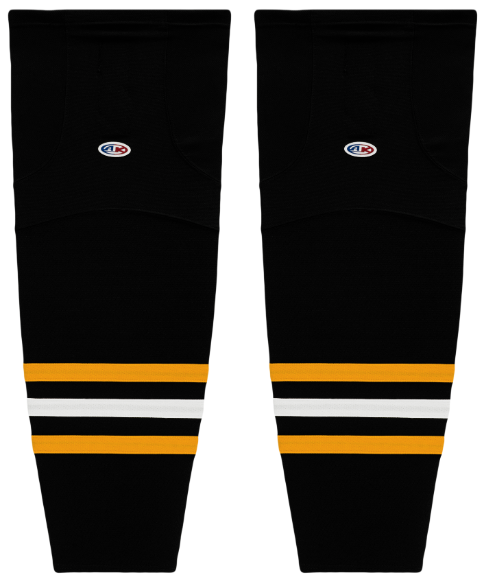 Athletic Knit (AK) HS2100-816 Wilkes-Barre/Scranton Penguins Black Mesh Ice Hockey Socks