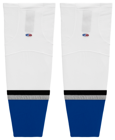 Athletic Knit (AK) HS2100-842 2009 Tampa Bay Lightning Third White Mesh Ice Hockey Socks