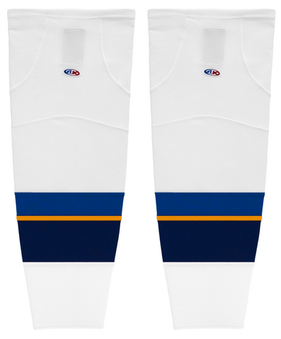 Athletic Knit (AK) HS2100-847 2011 St. Louis Blues White Mesh Ice Hockey Socks