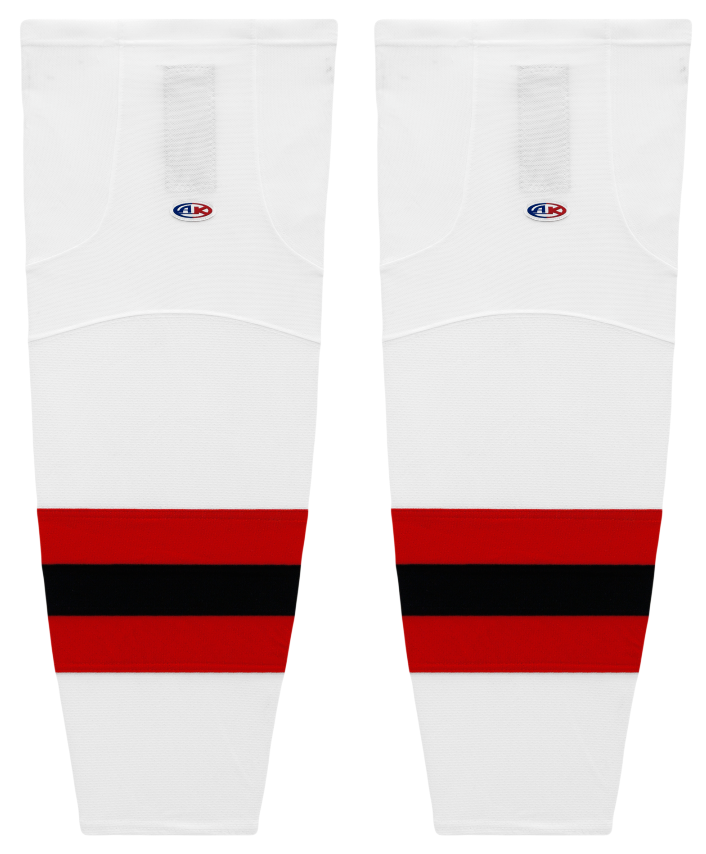 Athletic Knit (AK) HS2100-867 Utica Comets White Mesh Ice Hockey Socks