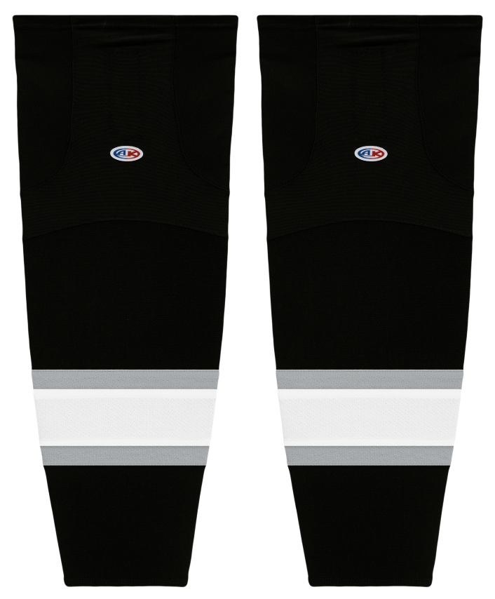 Athletic Knit (AK) HS2100-941 Ontario Reign Black Mesh Ice Hockey Socks