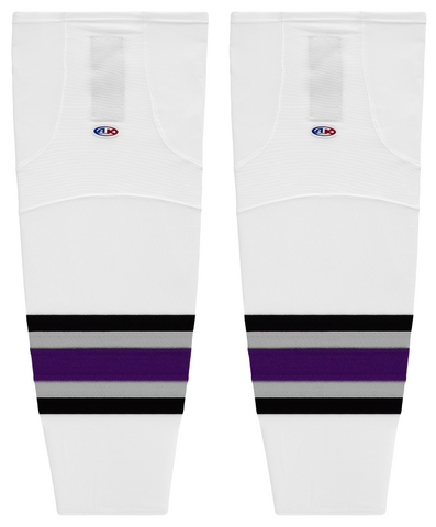 Athletic Knit (AK) HS2100-952 1998 Los Angeles Kings White Mesh Ice Hockey Socks