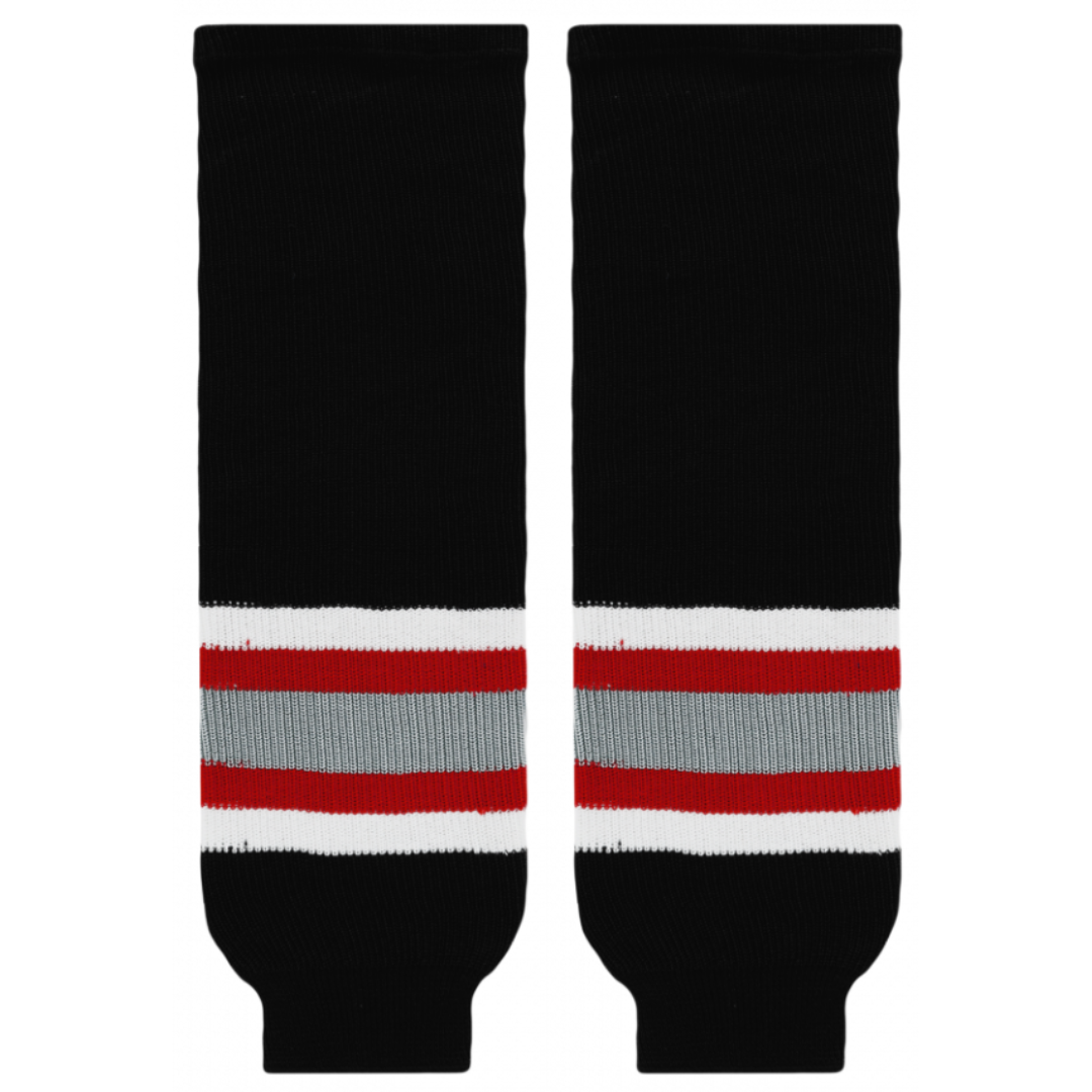 Athletic Knit (AK) HS630-610 Buffalo Sabres Black Knit Ice Hockey Socks