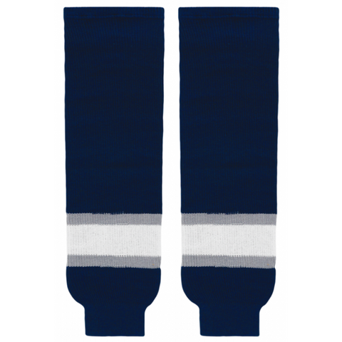 Athletic Knit (AK) HS630-370 2002 Edmonton Oilers Third Navy Knit Ice Hockey Socks