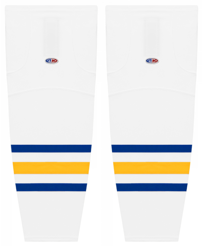 Athletic Knit (AK) HS2100-201 2021 Buffalo Sabres White Mesh Ice Hockey Socks