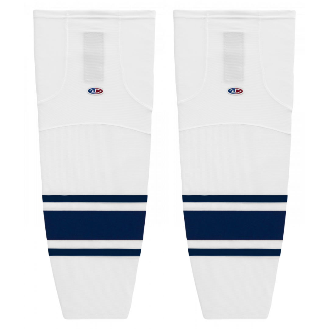 Athletic Knit (AK) HS2100-217 White/Navy Mesh Ice Hockey Socks