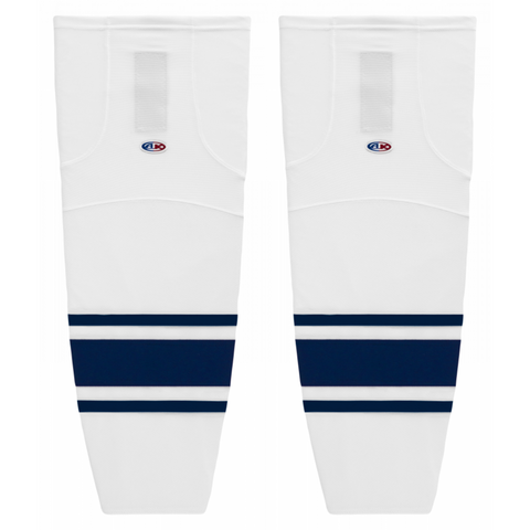 Athletic Knit (AK) HS2100-217 White/Navy Mesh Ice Hockey Socks