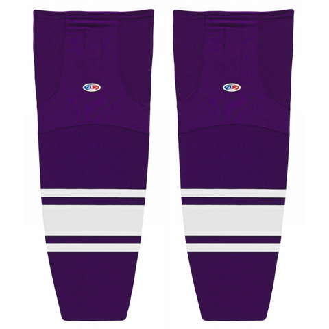 Athletic Knit (AK) HS2100-220 Purple/White Mesh Ice Hockey Socks