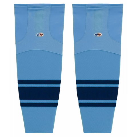 Athletic Knit (AK) HS2100-232 Sky Blue/Navy Mesh Ice Hockey Socks