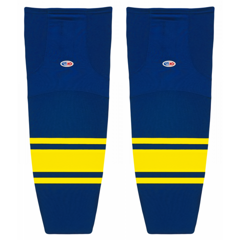 Athletic Knit (AK) HS2100-267 Royal Blue/Maize Mesh Ice Hockey Socks