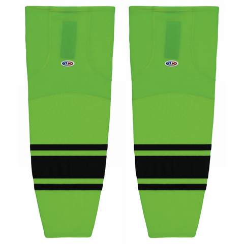 Athletic Knit (AK) HS2100-269 Lime Green/Black Mesh Ice Hockey Socks