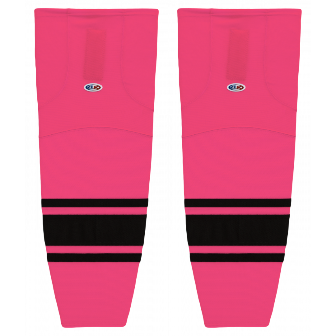 Athletic Knit (AK) HS2100-272 Pink/Black Mesh Ice Hockey Socks