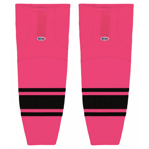 Athletic Knit (AK) HS2100-272 Pink/Black Mesh Ice Hockey Socks