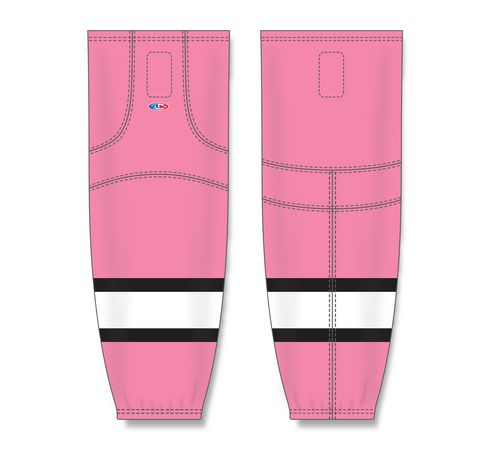 Athletic Knit (AK) HS2100-272 Pink/White/Black Mesh Ice Hockey Socks