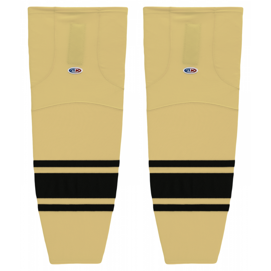 Athletic Knit (AK) HS2100-282 Vegas Gold/Black Mesh Ice Hockey Socks