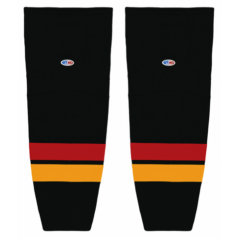 Athletic Knit (AK) HS2100-295 Black/Red/Gold Mesh Ice Hockey Socks