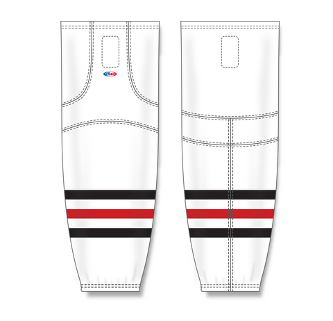 Athletic Knit (AK) HS2100-305 Portland Winterhawks White Mesh Ice Hockey Socks