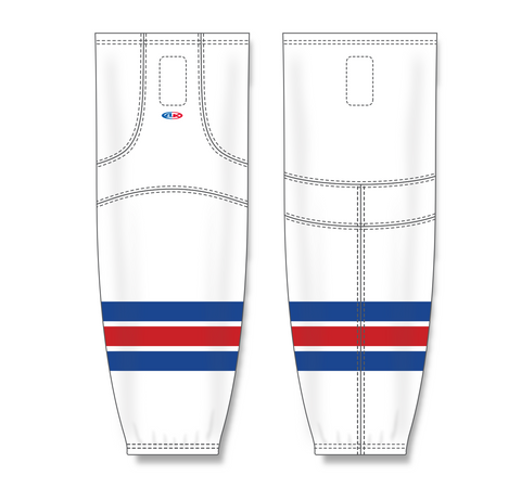 Athletic Knit (AK) HS2100-313 New York Rangers White Mesh Ice Hockey Socks