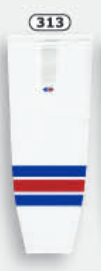 Athletic Knit (AK) HS2100-313 Kitchener Rangers White Mesh Ice Hockey Socks