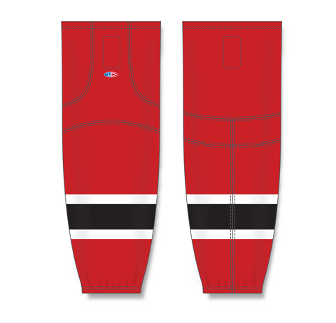 Athletic Knit (AK) HS2100-366 1976-78 Cleveland Barons Red Mesh Ice Hockey Socks