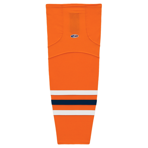 Athletic Knit (AK) HS2100-369 2017 Edmonton Oilers Orange Mesh Ice Hockey Socks