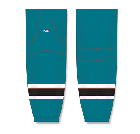 Athletic Knit (AK) HS2100-466 San Jose Barracuda Pacific Teal Mesh Ice Hockey Socks