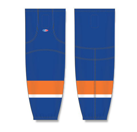 Athletic Knit (AK) HS2100-490 Bridgeport Islanders Royal Blue Mesh Ice Hockey Socks