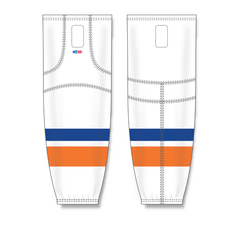 Athletic Knit (AK) HS2100-491 2010 New York Islanders White Mesh Ice Hockey Socks