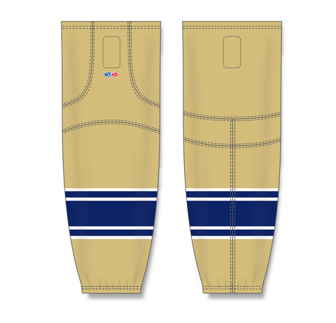 Athletic Knit (AK) HS2100-522 University of Notre Dame Fighting Irish Vegas Gold Mesh Ice Hockey Socks