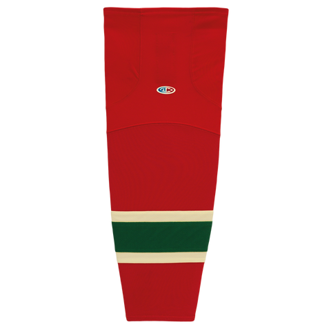 Athletic Knit (AK) HS2100-564 2007 Minnesota Wild Red Mesh Ice Hockey Socks